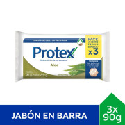 Jabón Protex Barra Aloe 90 g 3 un