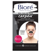 Bandas Limpieza Profunda Biore Carbon Natural 6un