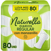 Protectores Diarios Naturella Regular Con Manzanilla 80u