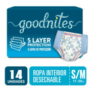 Pañales Huggies Goodnites S/M 14 un