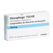 Glucophage XR 750 mg x 30 Comprimidos de Liberación Prolongada