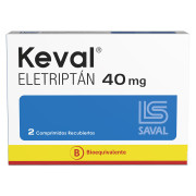 KEVAL Eletriptán 40 mg 2 comprimidos