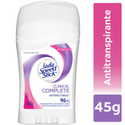 Desodorante Lady Speed Stick Clinical Complete Antibacterial Powder Barra 45 g
