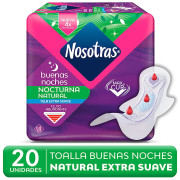 Toalla Higiénica Nosotras Buenas Noches Suave 20 un