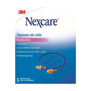 Tapones de oido reutilizables c/estuche. Nexcare