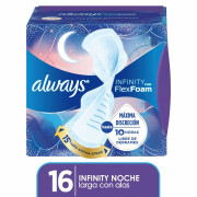Toalla Higiénica Always Infinity Flex Foam Larga con Alas Noche 16 un