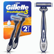 Máquina De Afeitar Desechable Gillette Prestobarba3 Con Afeitadas Suaves, 2 Unidades