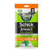 Maquina de Afeitar Schick Xtreme 3 Piel Sensible 6 un