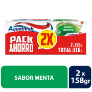 Pasta Dental Aquafresh Sabor Menta 158 g 2 un