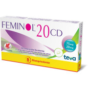 Feminol 20 CD Gestodeno 75mcg Etinilestradiol 20mcg 28 Comprimidos Recubiertos