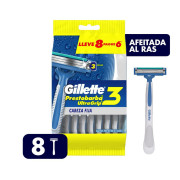 Máquina de Afeitar Gillete Prestrobarba Ultra Grip 8 un