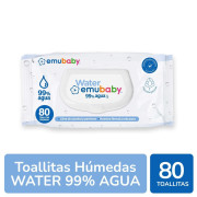 Toallas Húmedas Emubaby Water 80 un