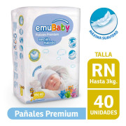Pañales Emubaby Premium Recien Nacido 40 un