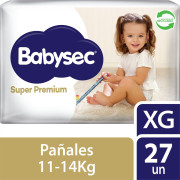 Pañales Babysec Super Premium XG 27 un