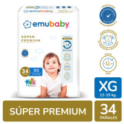 Pañales Emubaby Premium XG 34 un