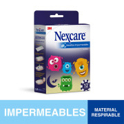 Nexcare¿ Parche Infantiles Impermeables Monstruos, 12 un. Tamaño único