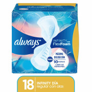 Toalla Higiénica Always Infinity Flex Foam Regular con Alas Día 18 un