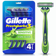 Máquina de Afeitar Gillette Prestobarba 3 Sensitive 4 un