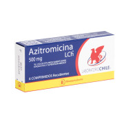 Azitromicina 500 mg x 6 Comprimidos Recubiertos - Lab. CHILE