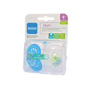 Chupete Mam Silicona Night 6+ Meses 2 un