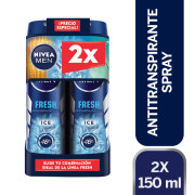 Desodorante Nivea Spray Fresh Ice 150 mL 2 un