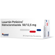 Losartan/Hidroclorotiazida 50 mg/12.5 mg x 30 Comprimidos Recubiertos ASCEND