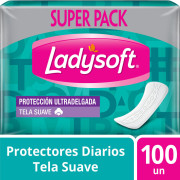 Protector Diario Ladysoft Ultra Delgada Tela Suave 100 un