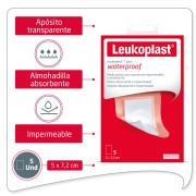 Leukomed T Plus Apósito Transparente 5x7.2 cm 5 Und.