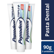 Pepsodent Pasta Dental Triple 90 g x 3 Unidades