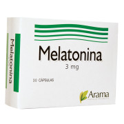 Melatonina 3 mg Arama Natural Products 30 Cápsulas
