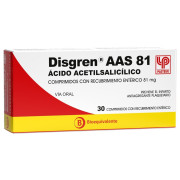 Disgren AAS 81 mg x 30 Comprimidos Con Recubrimiento Entérico