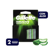 Repuesto Máquina de Afeitar Gillette Mach3 Sensitive 2 un
