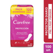Protector Diario Carefree Protección Pre y Post Periodo 100 un