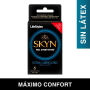 Preservativo Skyn Extra Lubricated X 6 Unidades
