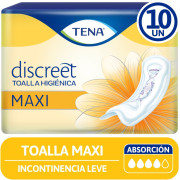 TENA Toallas para incontinencia Mujer Maxi 10 unidades