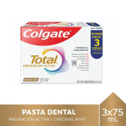 Pasta Dental Colgate Total Clean Mint 75mL 3 unidades