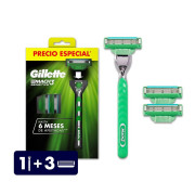 Máquina de Afeitar Gillette Mach 3 Sensitive + 2 Repuestos 1 un