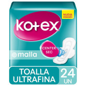 Toalla Higiénica Kotex Ultrafina Malla Con Alas 24 un