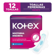 Toallas Higiénicas Kotex Nocturna Ultrafina 12 un