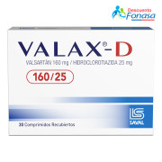 Valax-D 160 mg/25 mg x 30 Comprimidos Recubiertos