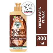 Crema de Peinar Fructis Hair Food Manteca de Cacao Restauración Rizos 300 mL