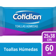 Cotidian Toallitas Húmedas Extra Grande x 60 Unidades