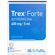 Trex Forte Azitromicina 400 mg / 5 mL Suspensión Oral con Solvente 30 mL