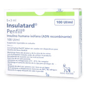 Insulatard HM Penfill Insulina Isofanica Humana 100 UI / mL 5 Cartridge Con 3,0ml C/U