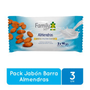 Jabón Barra Almendras 90 grs x3