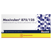 Moxivulan 875/125 Amoxicilina 875 mg Ácido Clavulánico 125 mg 14 Comprimidos Recubiertos