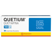 Quetium (B) Quetiapina 100mg 30 Comprimidos Recubiertos