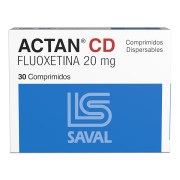 Actan CD Fluoxetina 20 mg 30 Comprimidos Dispersables