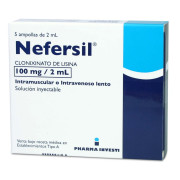 Nefersil Clonixinato De Lisina 100 mg / 2 mL 5 Ampollas