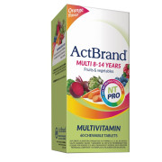 Multivitamínico ActBrand 8-14 años 60 comprimidos masticables sabor Naranja